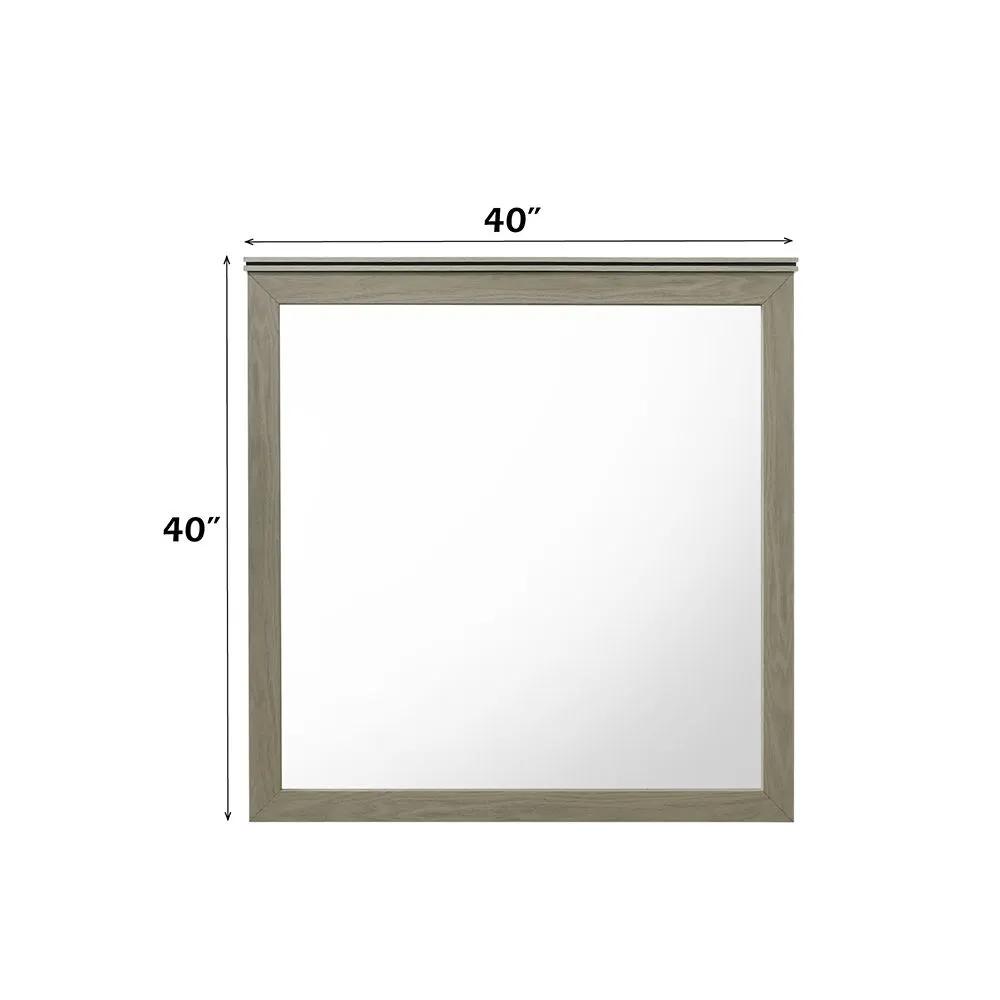 Joanna - Mirror - Weathered Gray by Unique Piece Furniture