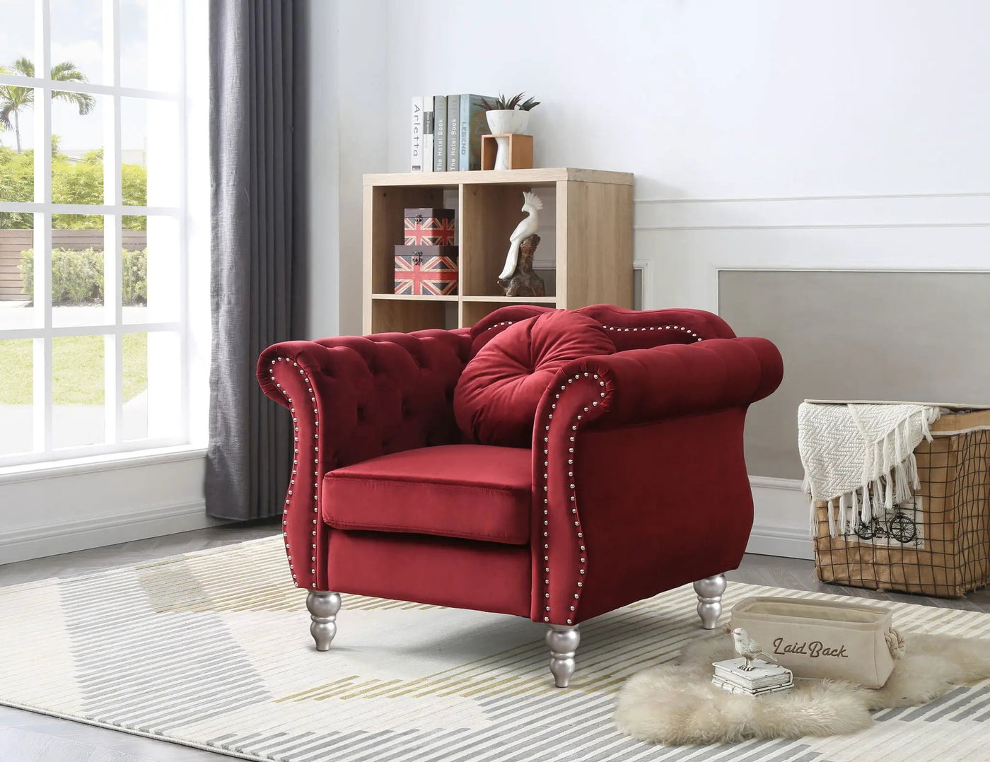 Chic Transitional Flared Arm Chair by HouseOfZazla