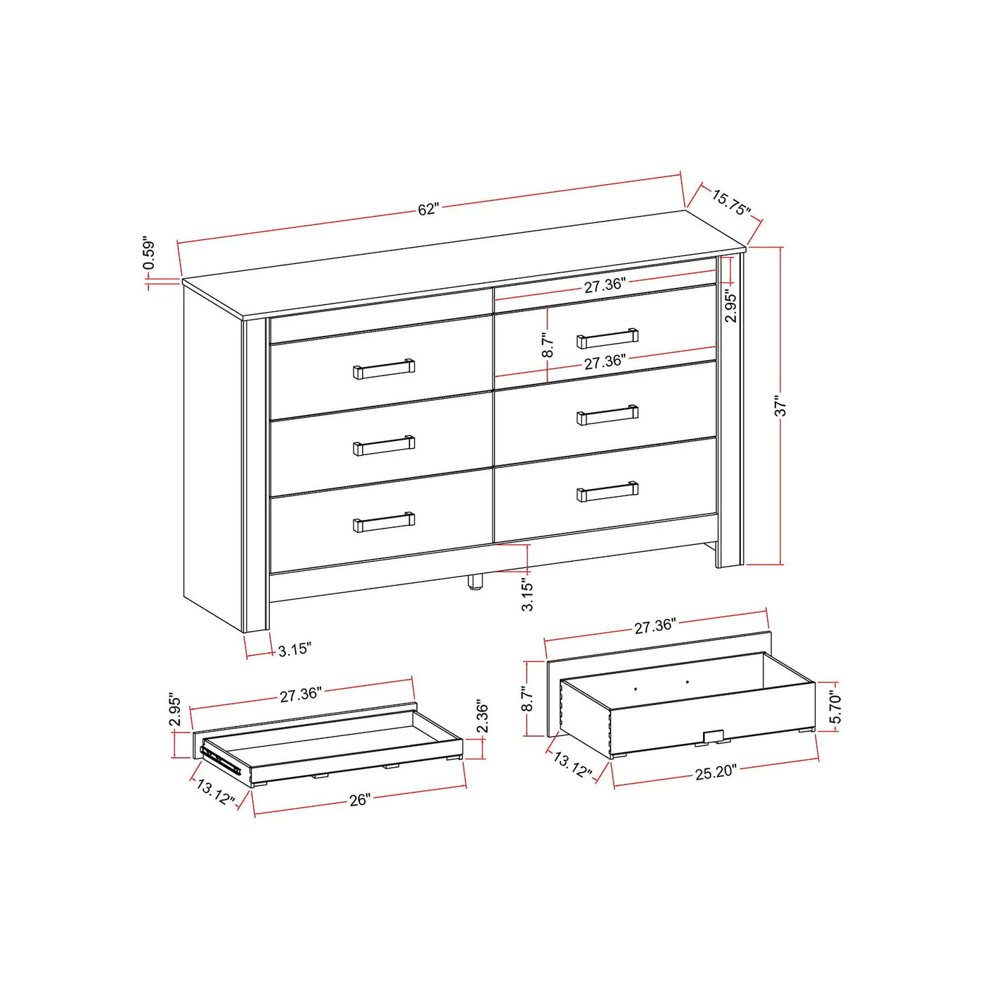 Lorenzo - 5 Piece Bedroom Set With Glittered Detailing by HouseOfZazla