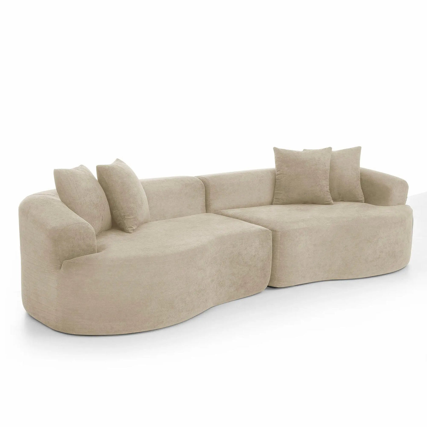 4 Seater Curved Cloud Sectional Sofa by HouseOfZazla