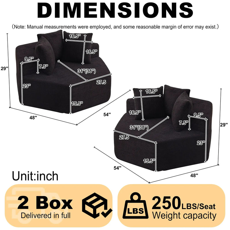 54-Inch Modern-Style Hexagonal Lounge Chair by HouseOfZazla