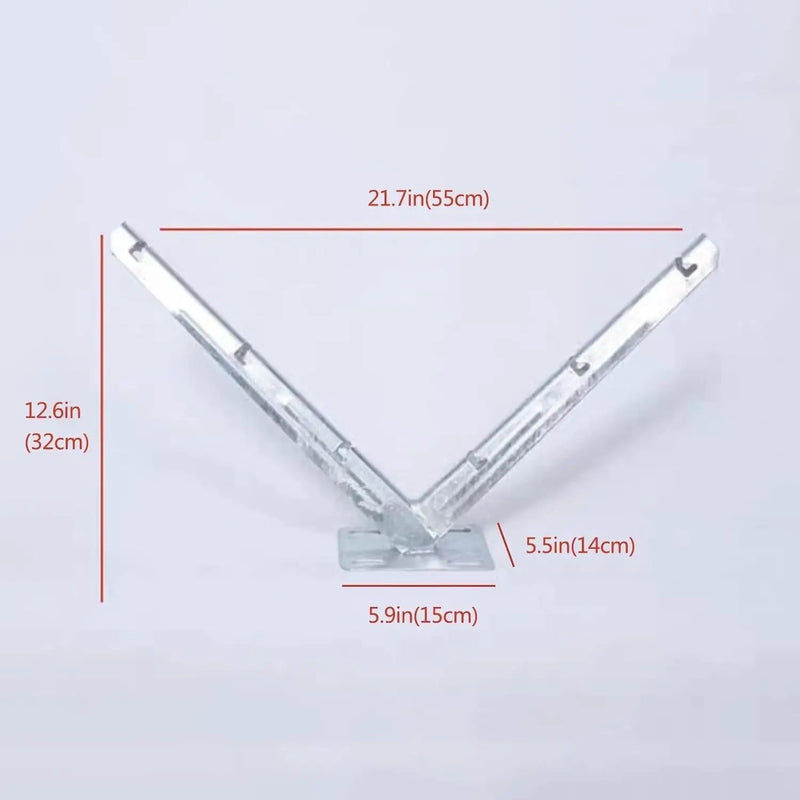 Galvanized V-Bracket For Razor Wire Extension Fence Support - 1 Pair by HouseOfZazla