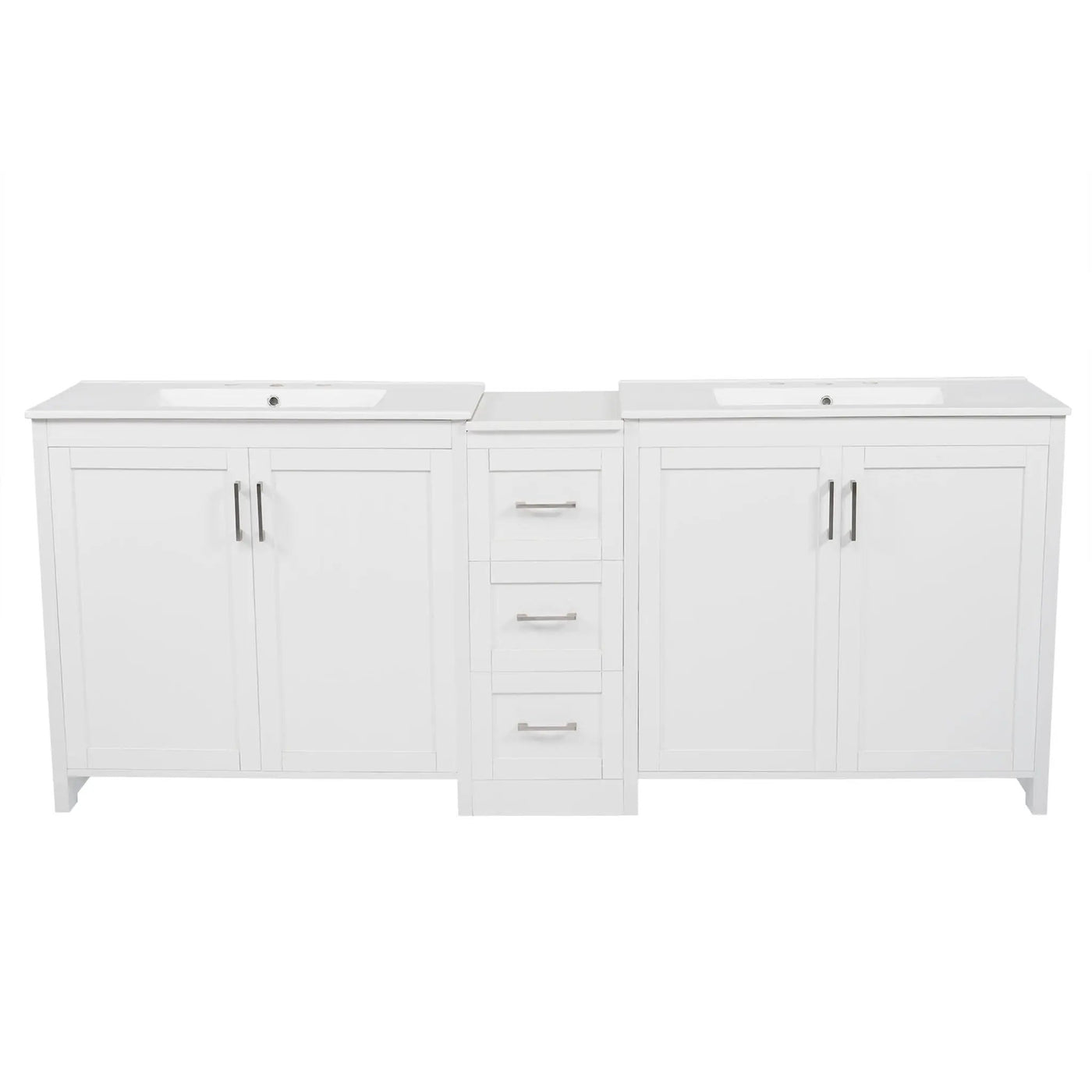 Double Sink Bathroom Vanity With Quartz Countertop by HouseOfZazla