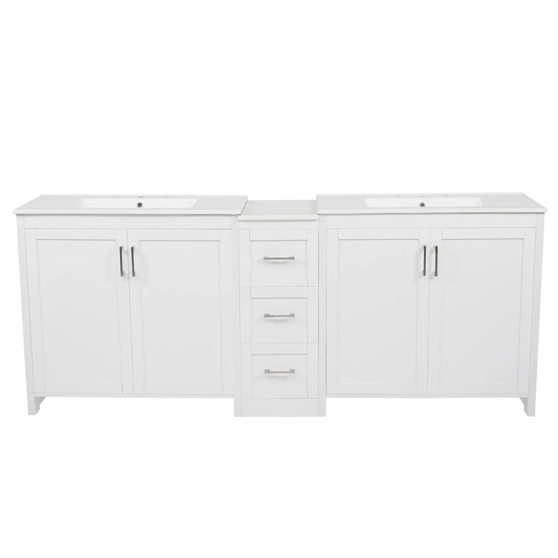 Double Sink Bathroom Vanity With Quartz Countertop by HouseOfZazla