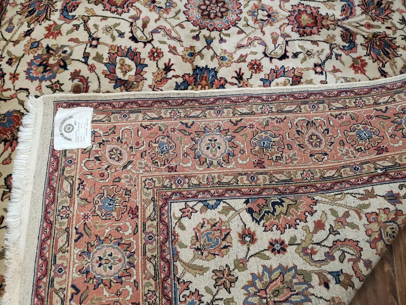 6x9 Top Quality Handmade Wool Area Rug Floral Allover Carpet Veg Dyes Beige by Jewel Rugs