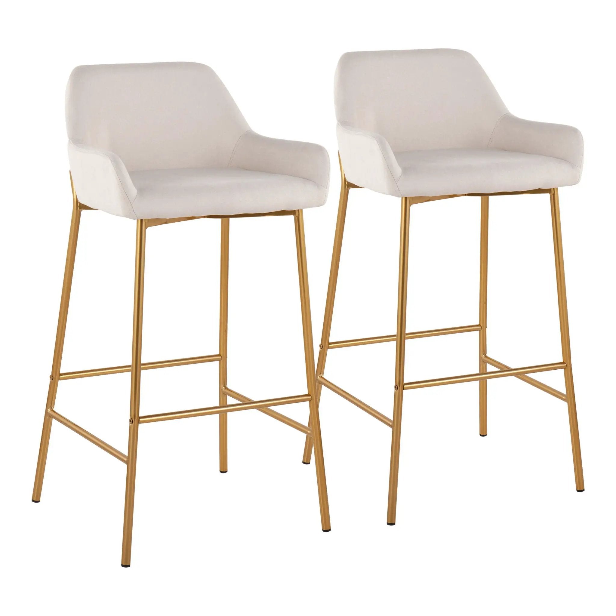 Daniella - Contemporary / Glam Fixed Height Bar Stool (Set of 2) by Unique Piece Furniture