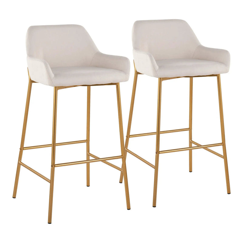 Daniella - Contemporary / Glam Fixed Height Bar Stool (Set of 2) by Unique Piece Furniture