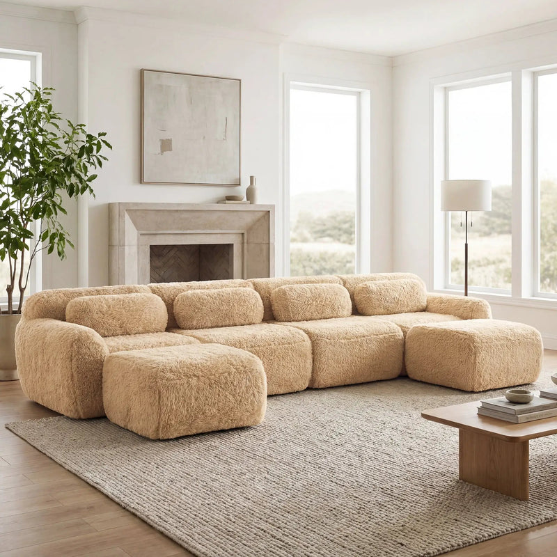U-Shaped Boneless Sofa by HouseOfZazla
