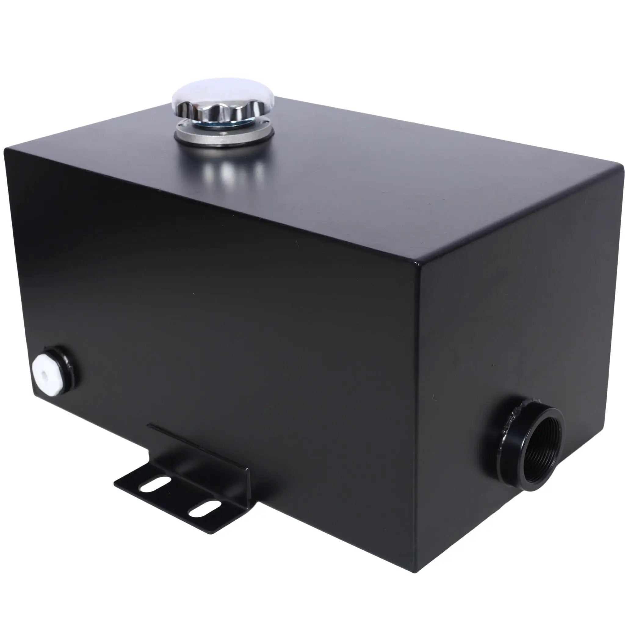 Heavy Duty 5 Gallon Steel Hydraulic Fluid Reservoir Tank With Mounting Foot, 14 Gauge - Black by HouseOfZazla