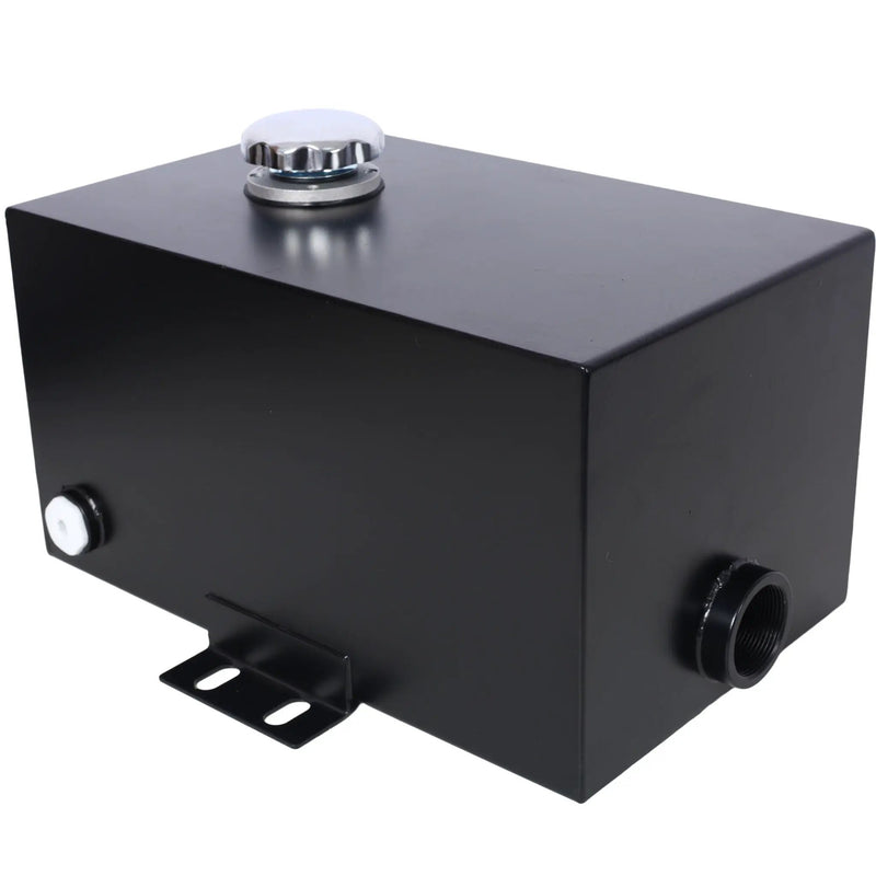 Heavy Duty 5 Gallon Steel Hydraulic Fluid Reservoir Tank With Mounting Foot, 14 Gauge - Black by HouseOfZazla