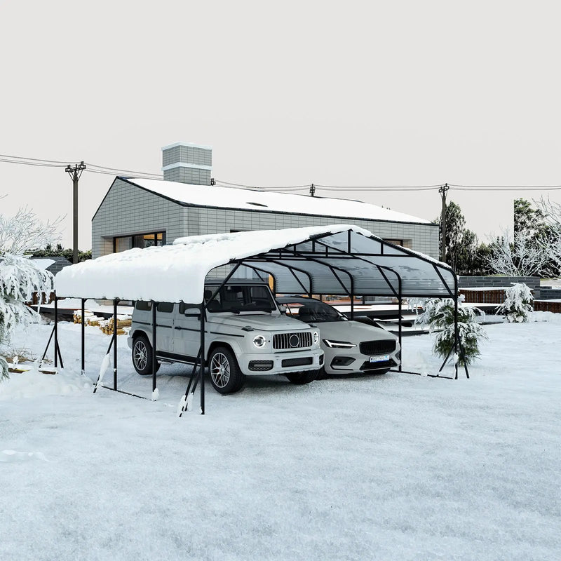 Heavy Duty Carport, All Weather Shelter - Black by HouseOfZazla