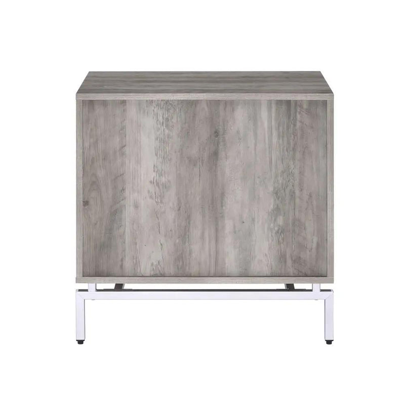 Cistus - Accent Table - Weathered Gray Oak & White by Unique Piece Furniture