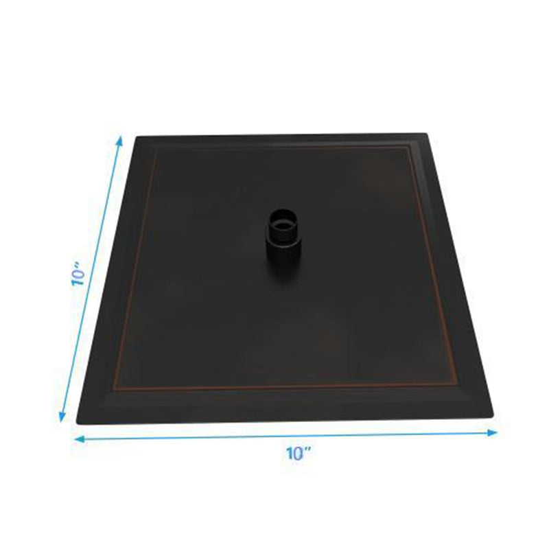 10" Square Rainfall Shower Head With Silicone Nozzle - Oil-Rubbed Bronze by HouseOfZazla