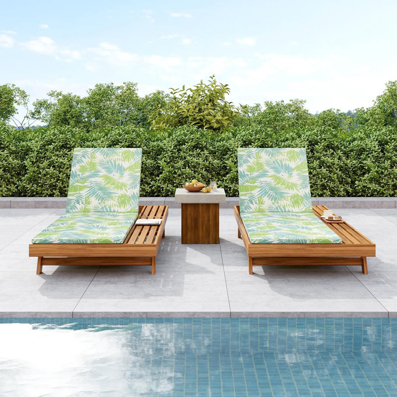 Lounge Chaise Set with Water-Resistant Cushions by HouseOfZazla