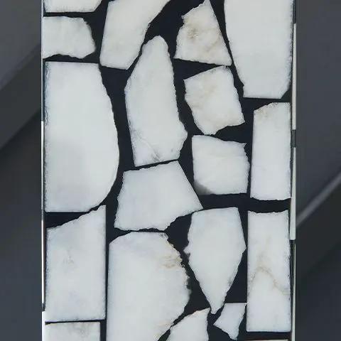 Macaria - Marble Table Lamp - White / Black by Unique Piece Furniture