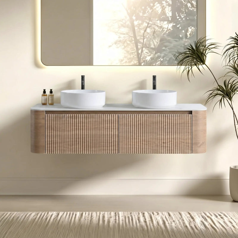 Erba 60 Inch Bathroom Vanity with Sink in Honey by HouseOfZazla