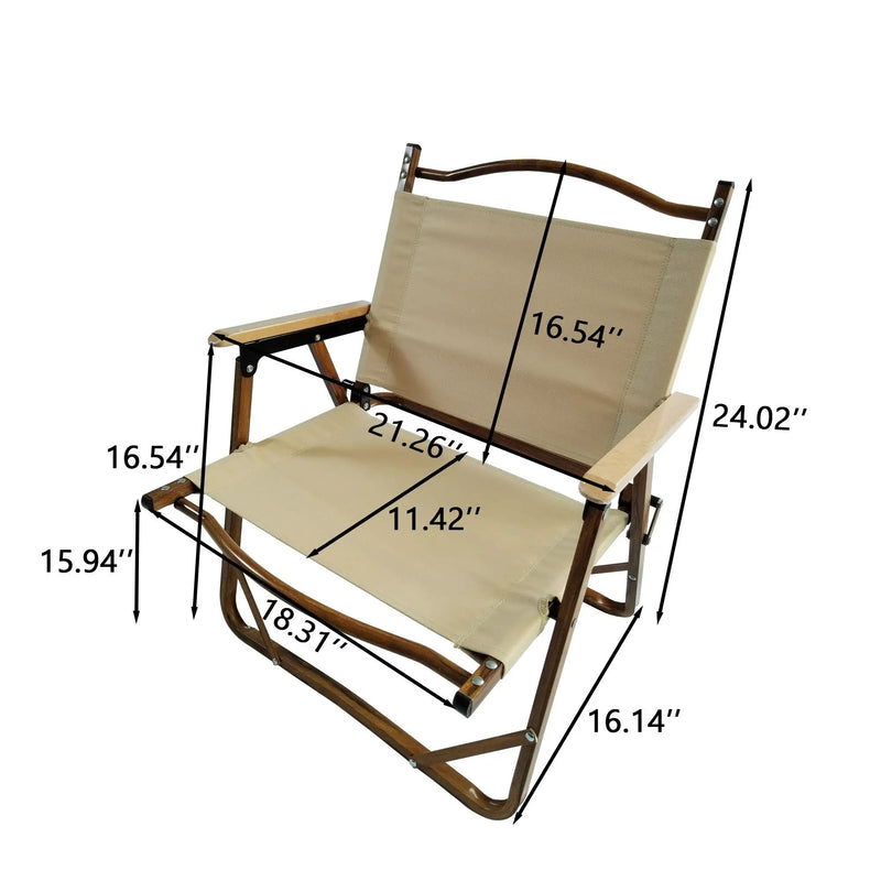 5 Pieces Dining Set, Multi-Function Foldable And Portable, 1 Dining Table & 4 Folding Chairs, Indoor And Outdoor Universal For Children - Natural by HouseOfZazla