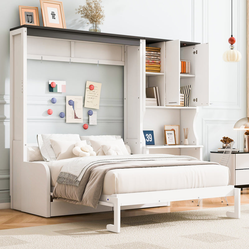Multi-Functional Murphy Bed with Sofa, Desk, and Storage Cabinet by HouseOfZazla