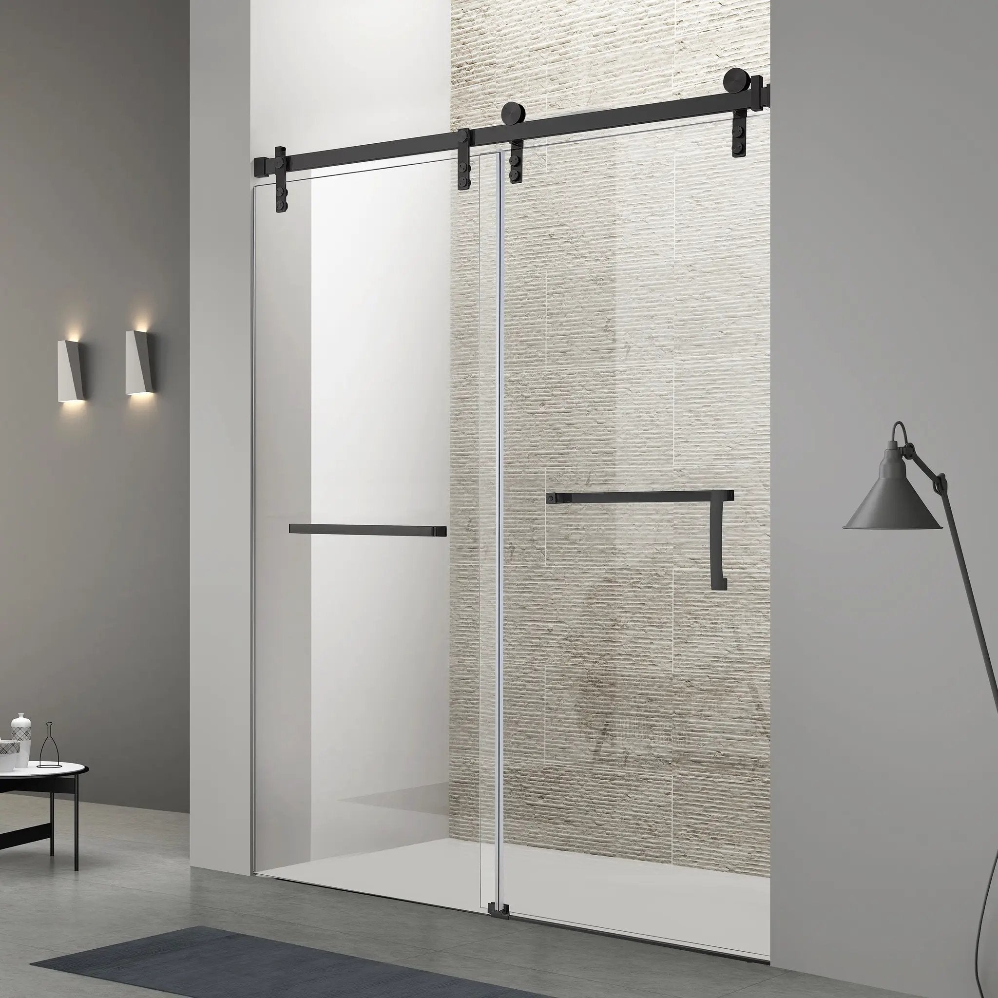 Frameless Single Sliding Shower Door – 60" x 76" by HouseOfZazla