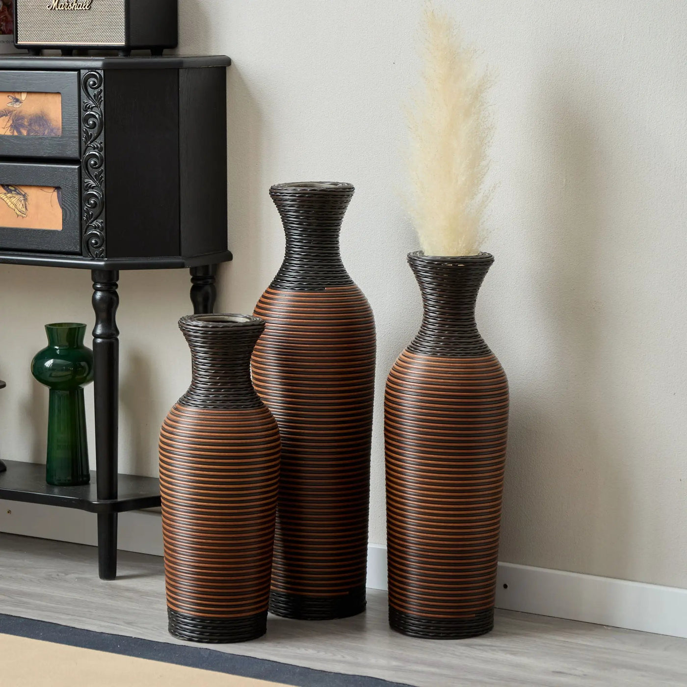 Classic And Neat Floor Vase, High Independent Flower Stand (Set of 3) by HouseOfZazla