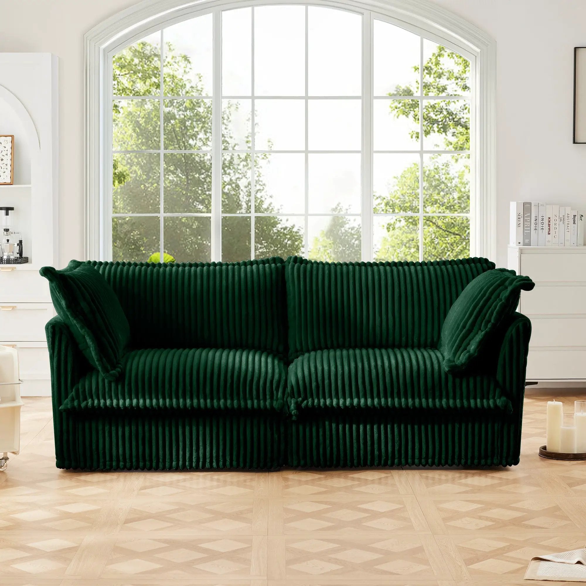 Modern Slipcovered 2-Seat Sofa Couches for Living Room by HouseOfZazla