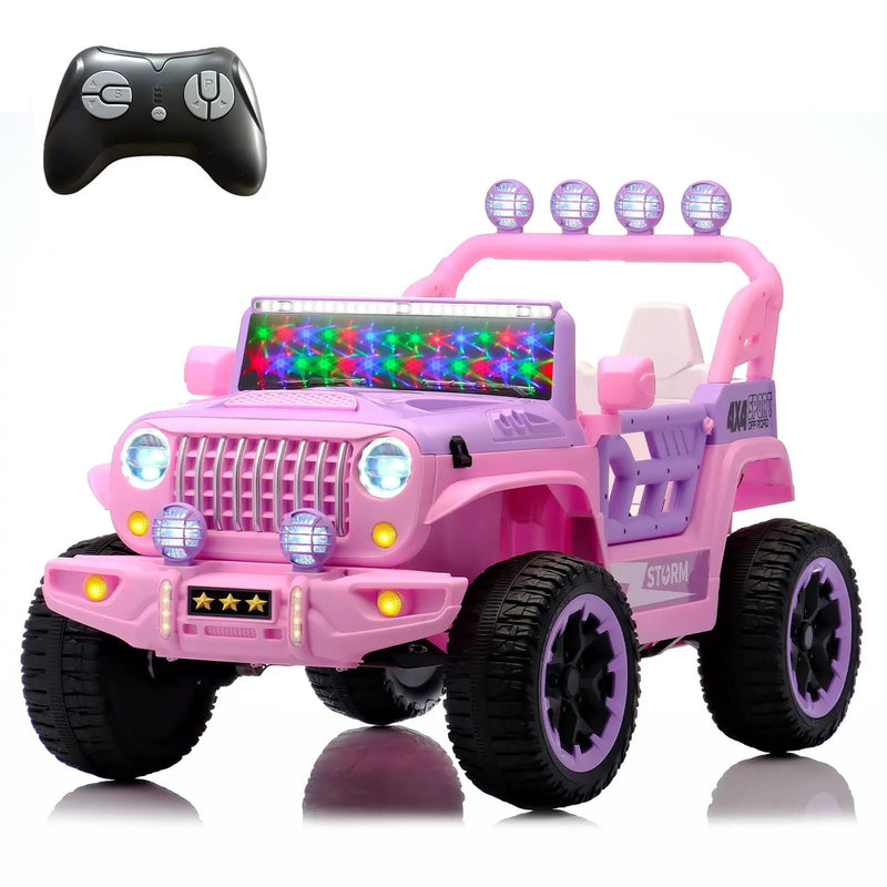 Electric Car With Remote Control, Colorful LED Lights, USB & MP3 by HouseOfZazla