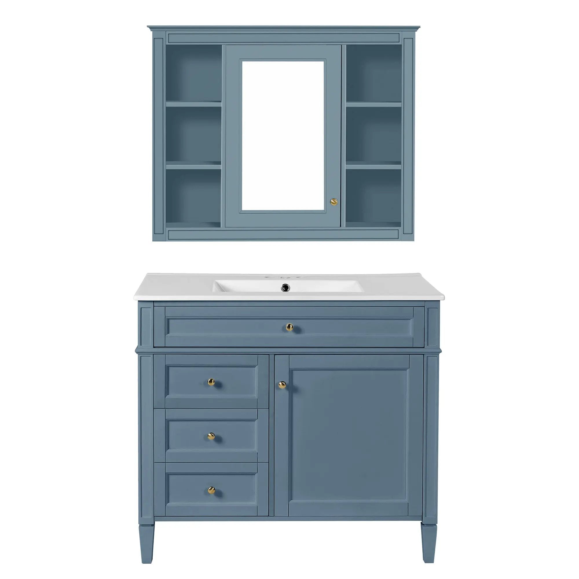 36'' Bathroom Vanity with Medicine Cabinet by HouseOfZazla