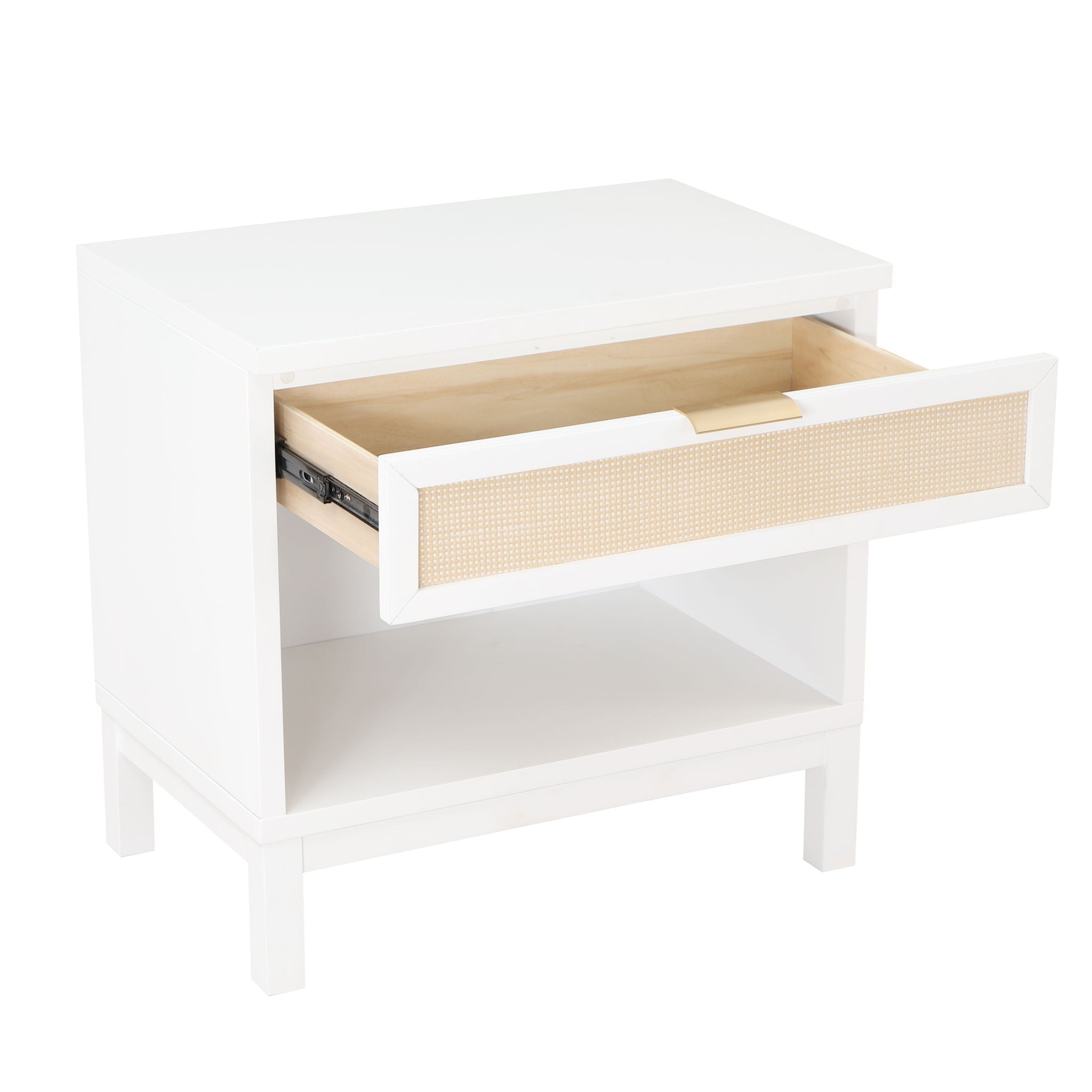 Blake - 1 Drawer Nightstand - White by HouseOfZazla
