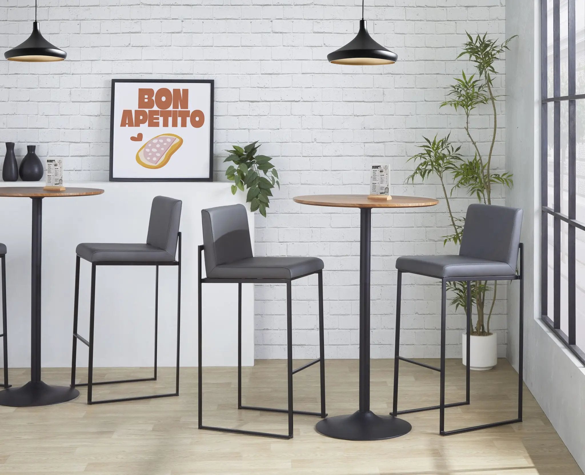 Fuji - Contemporary High Back Barstool Elegant Design by HouseOfZazla