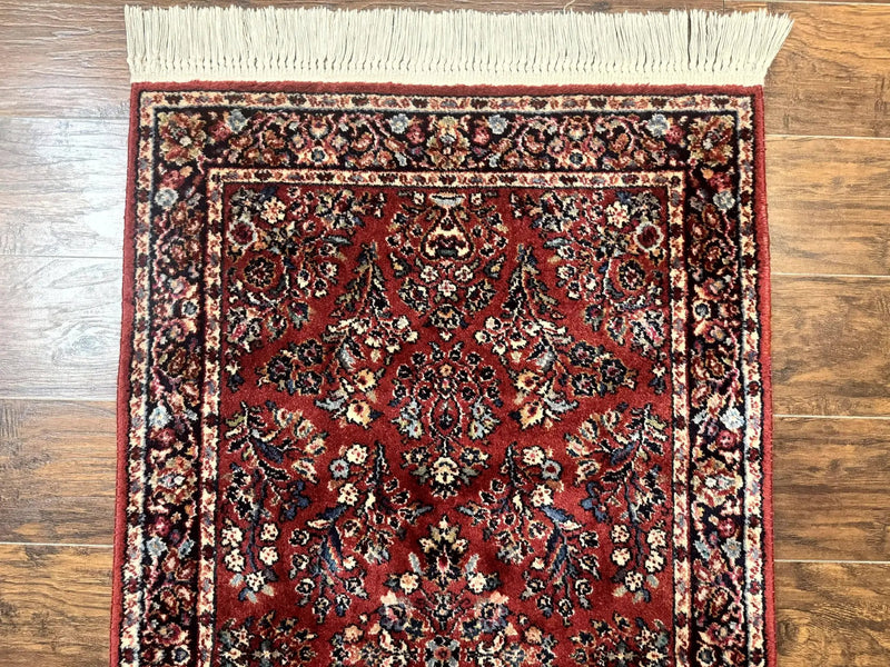 Karastan Rug 3x5 Red Sarouk #785, Karastan Wool Pile Rug, Original 700 Series, Discontinued Vintage Karastan Carpet by Jewel Rugs