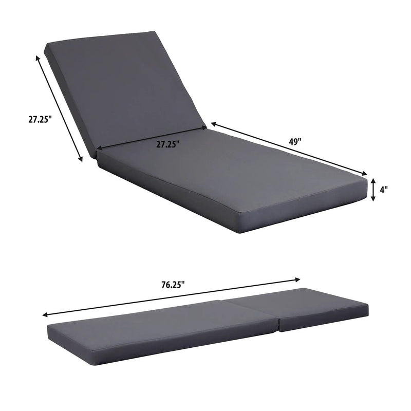 Lounge Chaise Set - Acacia Wood with Water-Resistant Cushions by HouseOfZazla