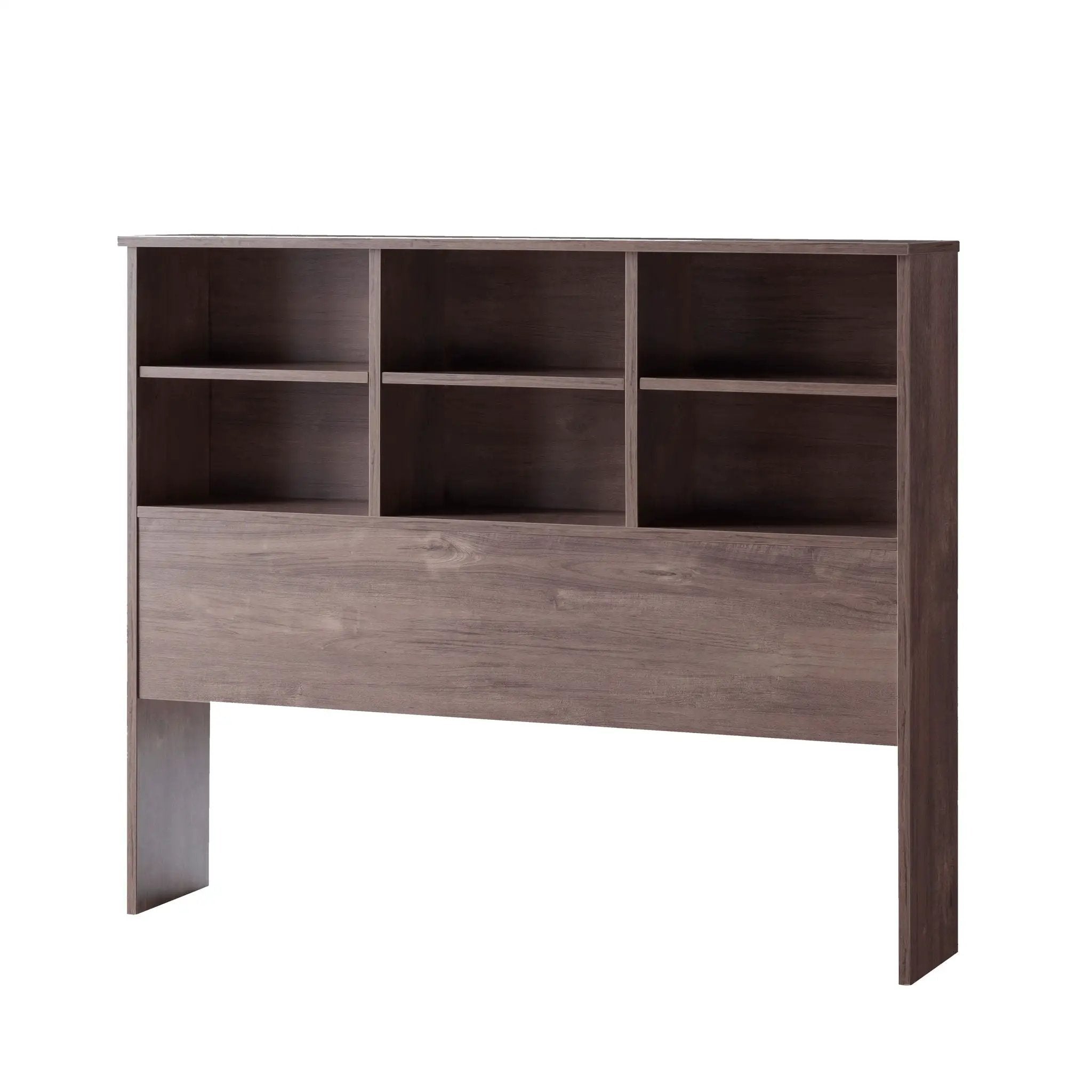 Bookcase Headboard 6 Shelves 3 Shelves Adjustable Top Panel Rounded Corners by Unique Piece Furniture