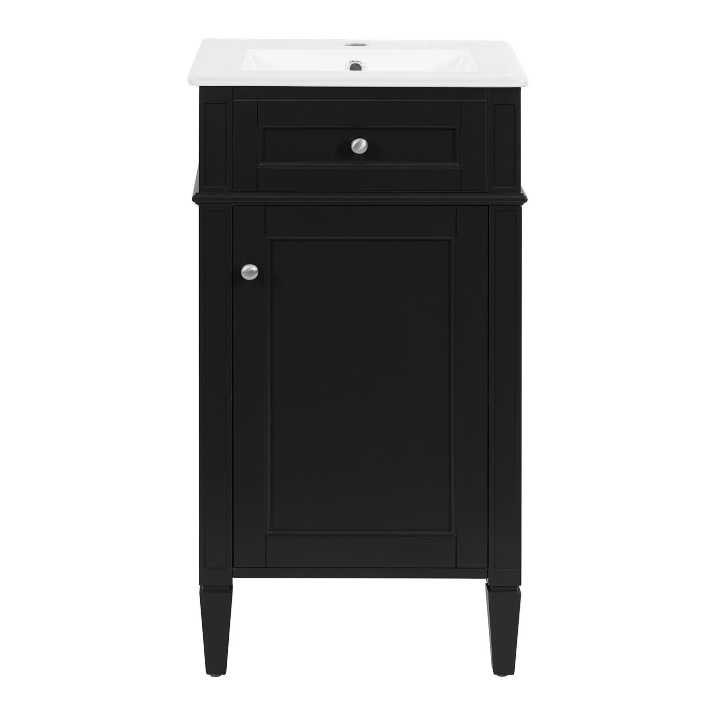 French Style Bathroom Vanity With Sink, Soft-Closing Door, Adjustable Shelf, Rectangular Design by Unique Piece Furniture