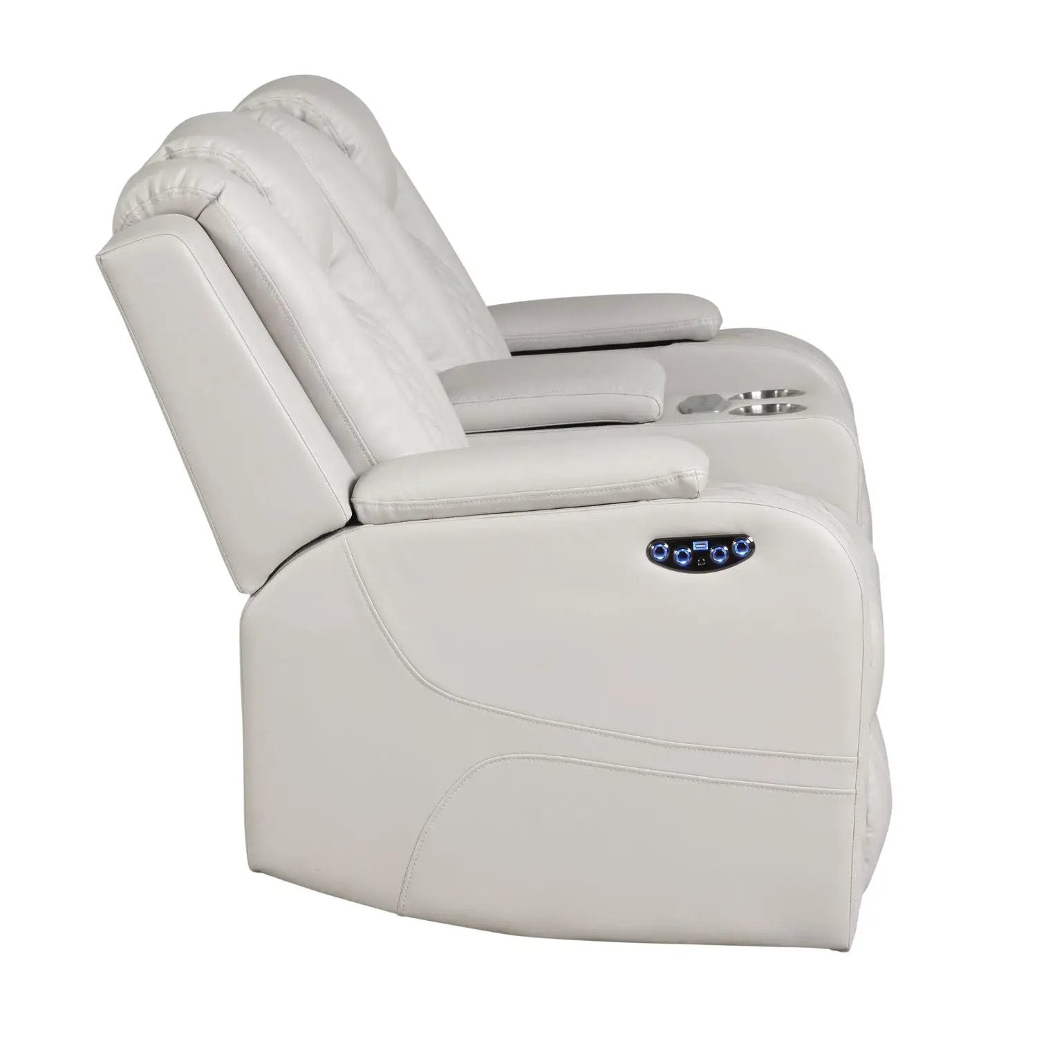 Benz - Power Reclining Loveseat With LED Lighting And Built In USB by HouseOfZazla