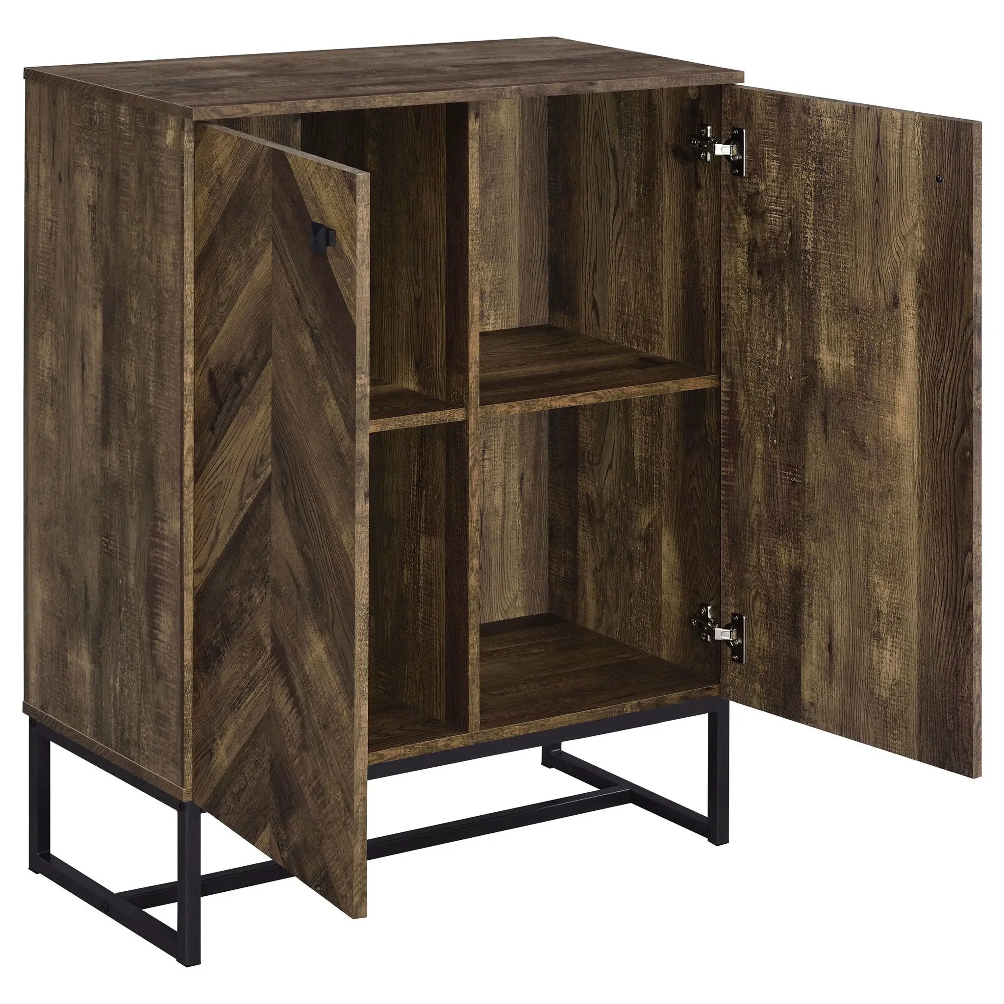 Carolyn 2-door Engineered Wood Accent Cabinet Rustic Oak by Unique Piece Furniture