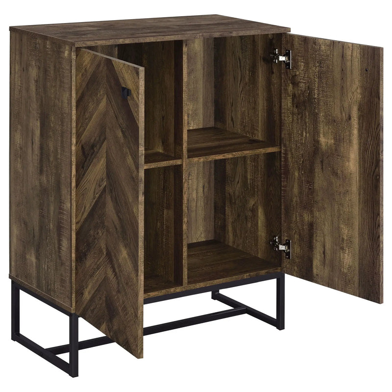 Carolyn 2-door Engineered Wood Accent Cabinet Rustic Oak by Unique Piece Furniture
