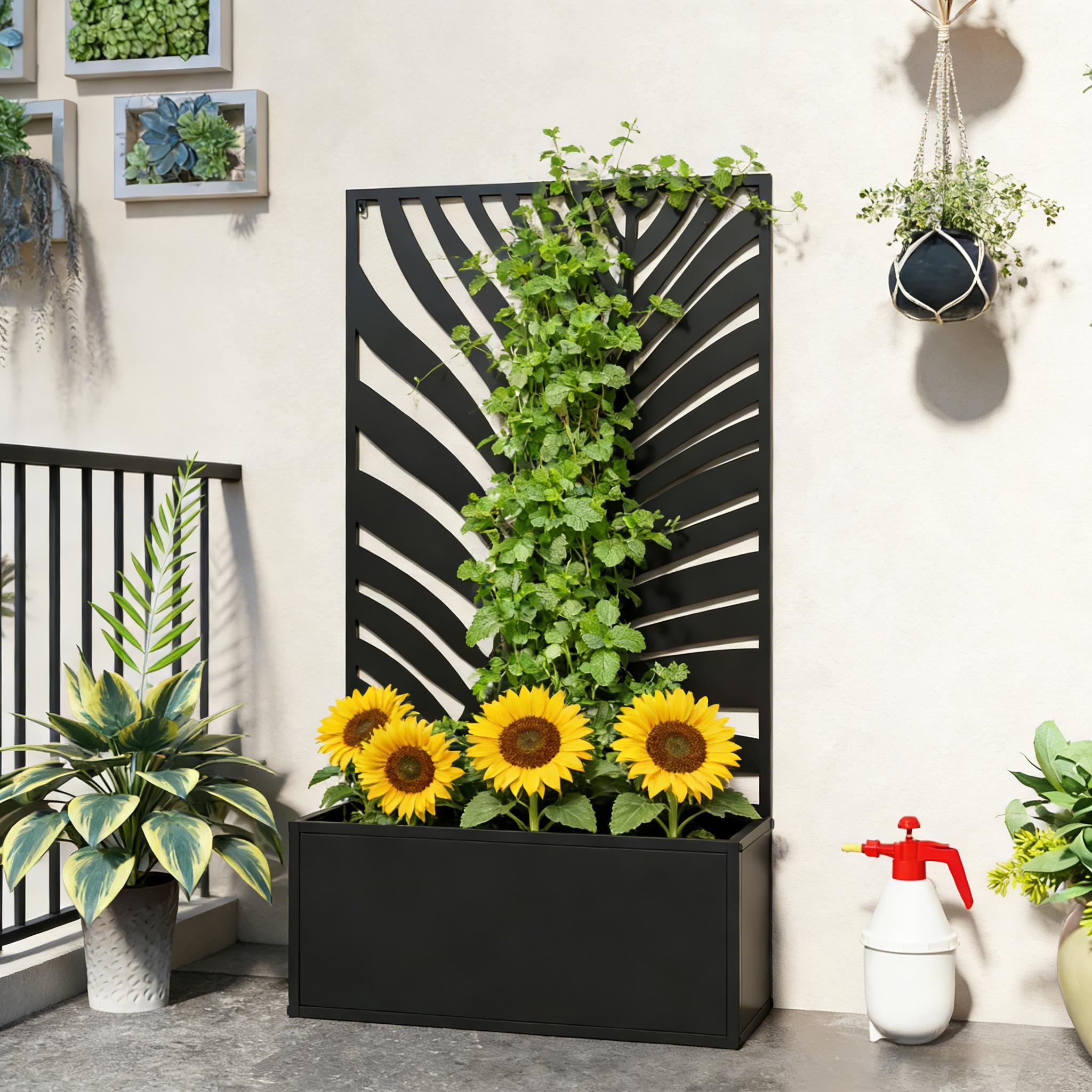 Freestanding Plant Bed, Wall Mounted Flower Bed, Raised Garden Bed by HouseOfZazla