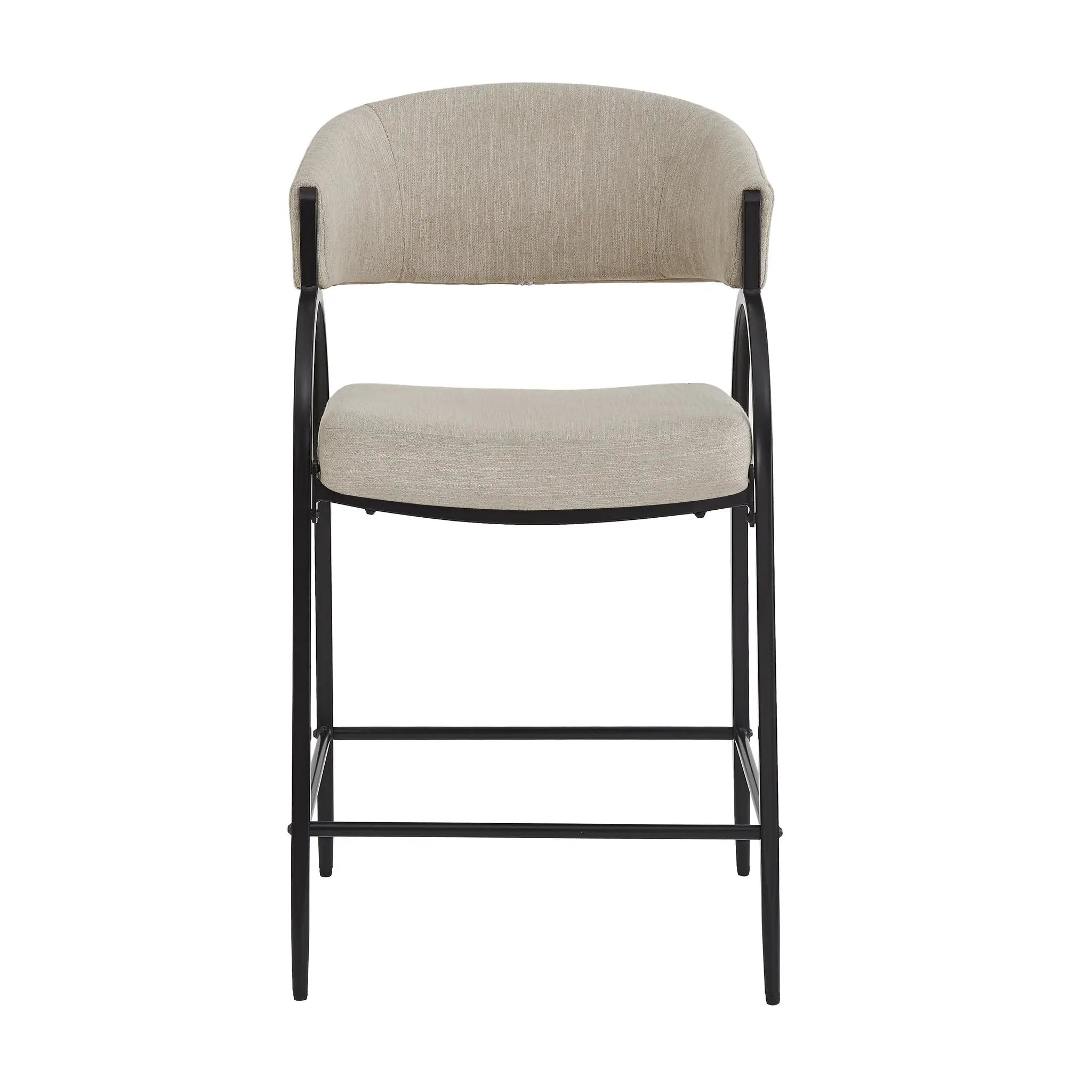 25'' Seat Height Modern Fabric Bar Stools with Back by HouseOfZazla