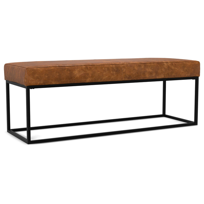 Candice - Ottoman Bench - Tan / Black by HouseOfZazla