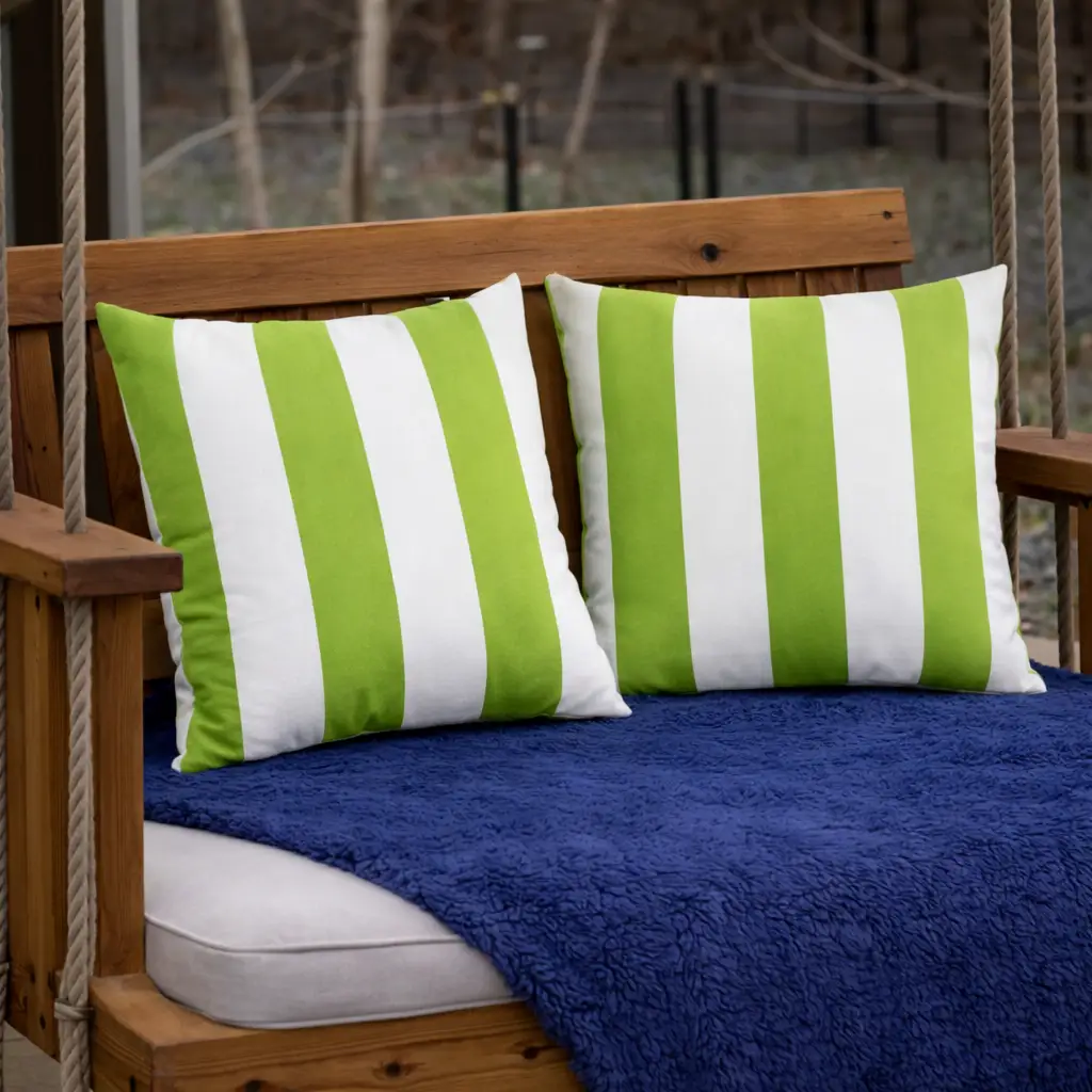 2 Pack Outdoor Throw Pillows, Waterproof & Fade-Resistant Patio Cushions (18x18 Inch) by HouseOfZazla