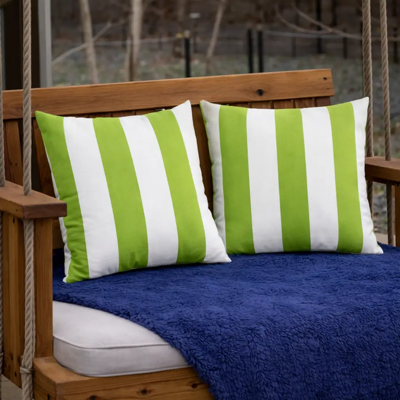 2 Pack Outdoor Throw Pillows, Waterproof & Fade-Resistant Patio Cushions (18x18 Inch) by HouseOfZazla