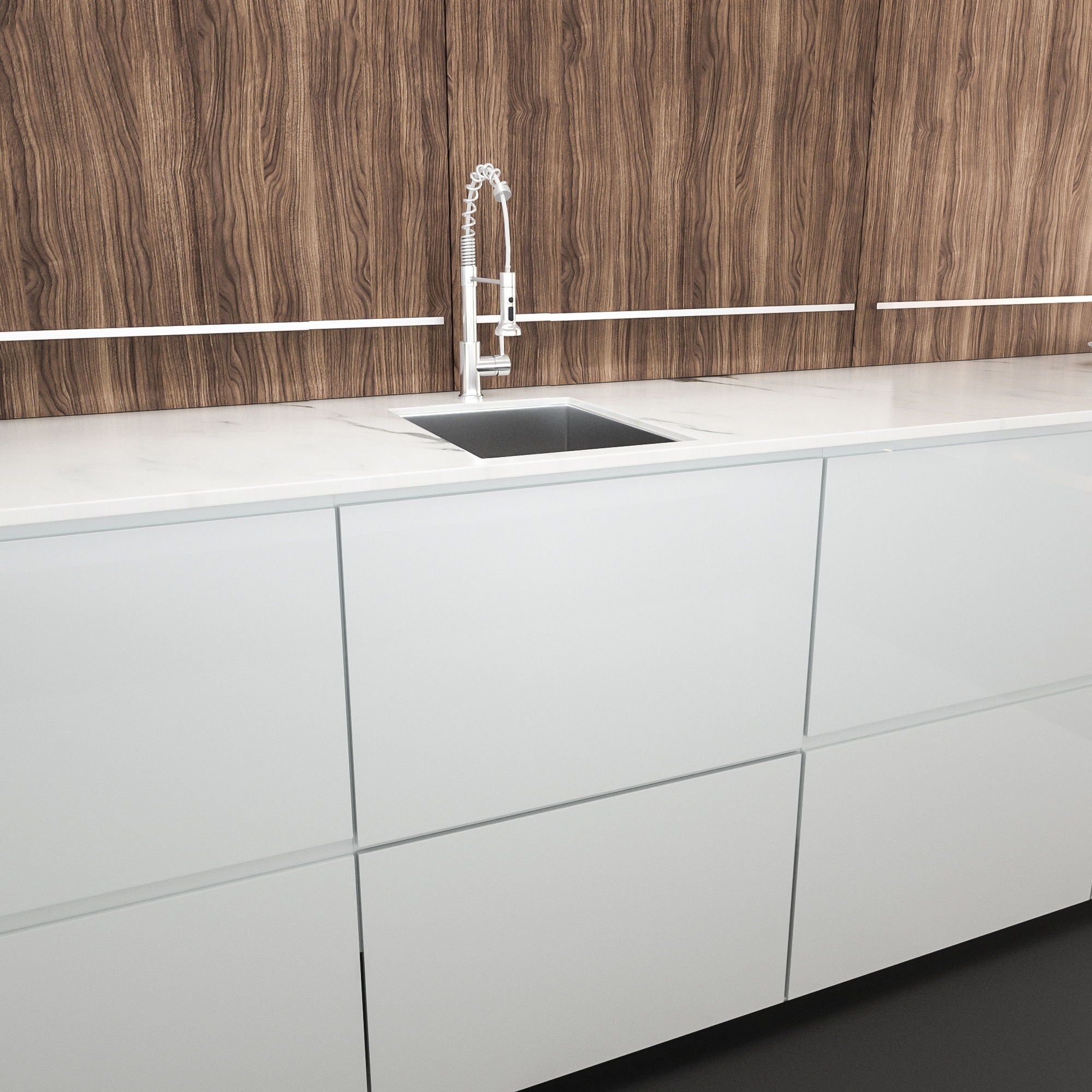 Modern Style Undermount Sink With Stainless Steel, Deep Single Bowl by HouseOfZazla