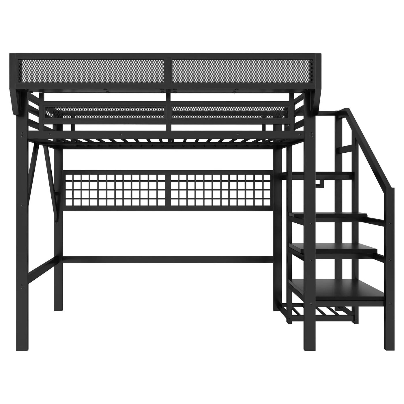 Loft Bed With Stairs And Storage by HouseOfZazla