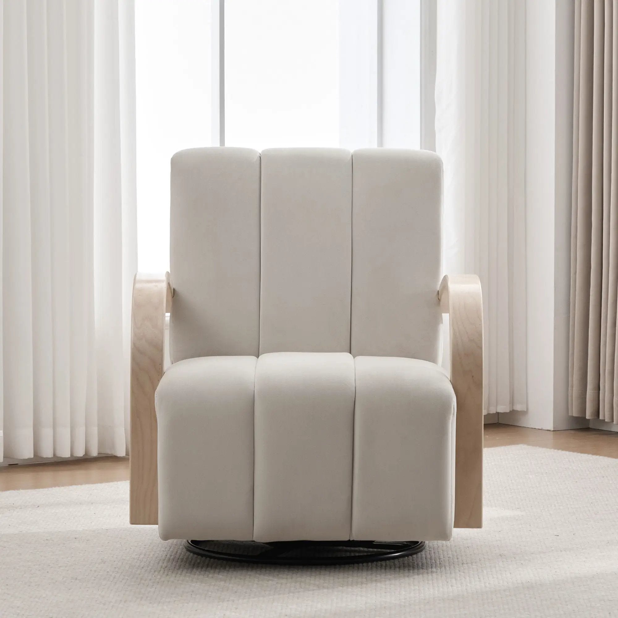 360° Swivel Accent Chair With Armrests by Unique Piece Furniture