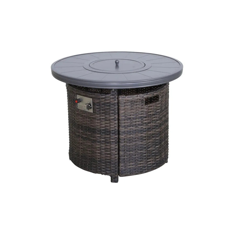 Outdoor Fire Pit Table With Lid - Espresso by HouseOfZazla