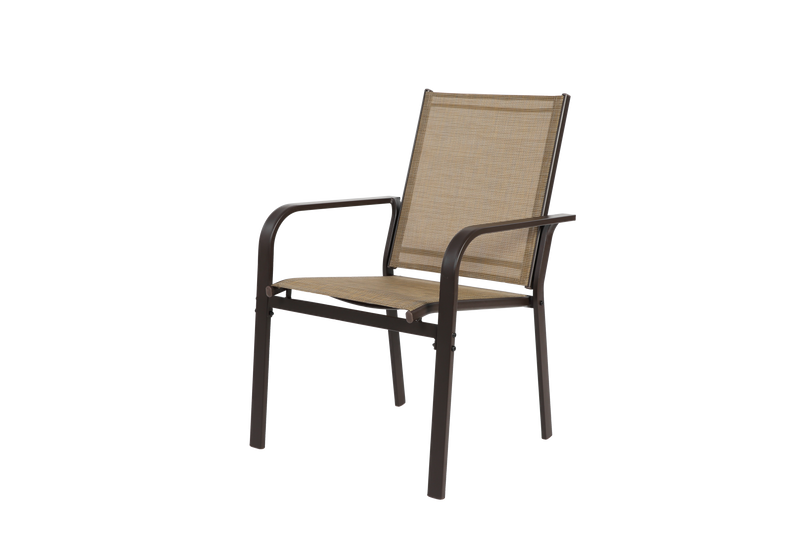7 Pieces Patio Dining Set with Rectangular Table and 6 Textilene Chairs by HouseOfZazla