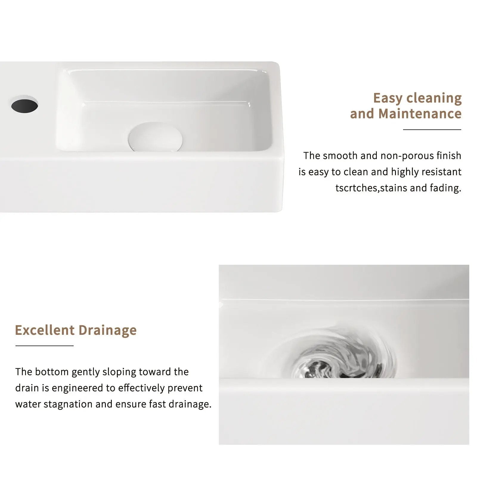 Wall Mounted Bathroom Sink With Faucet And Drain by HouseOfZazla