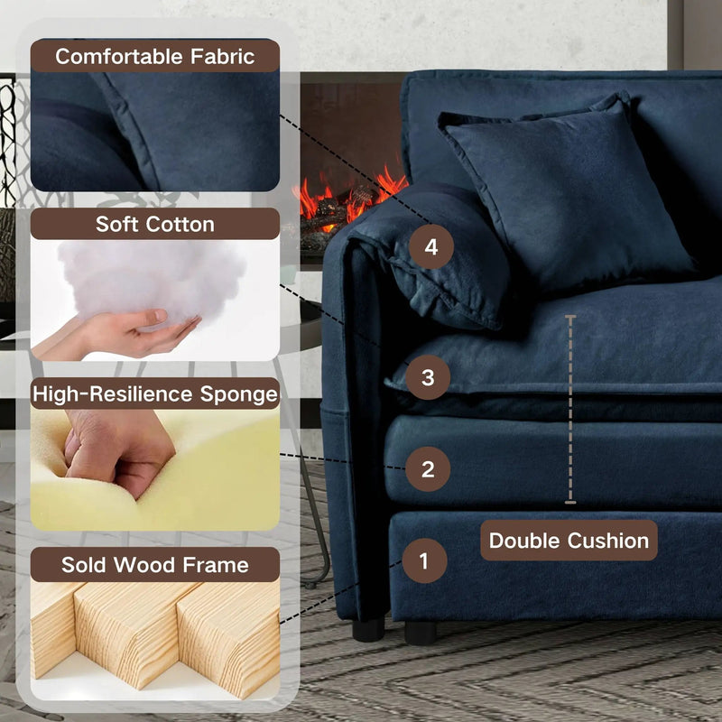 41.73" Modern Upholstered Sofa Chair by HouseOfZazla