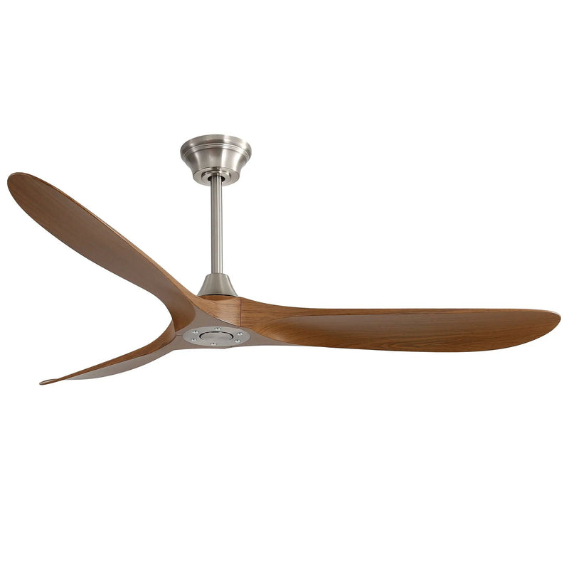 Outdoor Ceiling Fan No Light With 3 Blades Smart App Control - Brushed Nickel by HouseOfZazla