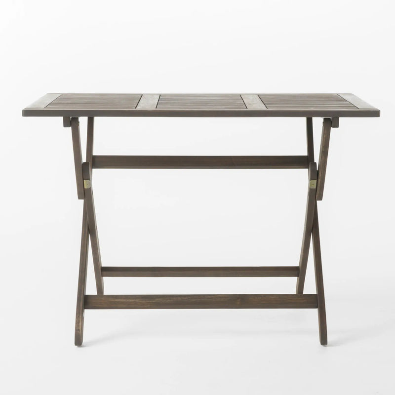 Blissique Outdoor Foldable Wood Dining Table With Slat Design by HouseOfZazla